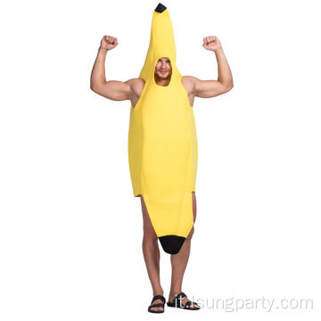 Costume da cosplay di banana di frutta divertente